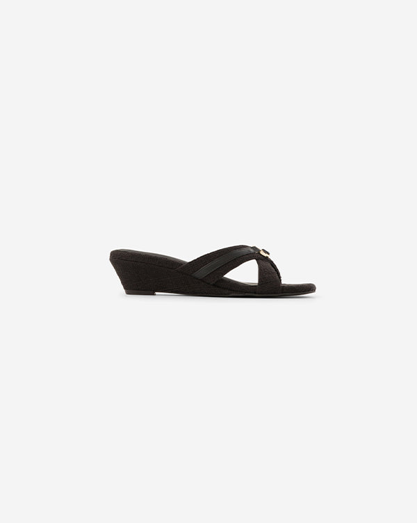 Black at It : Sandal Heels - Fizzy Goblet - Handcrafted - Indian - Black - Heels