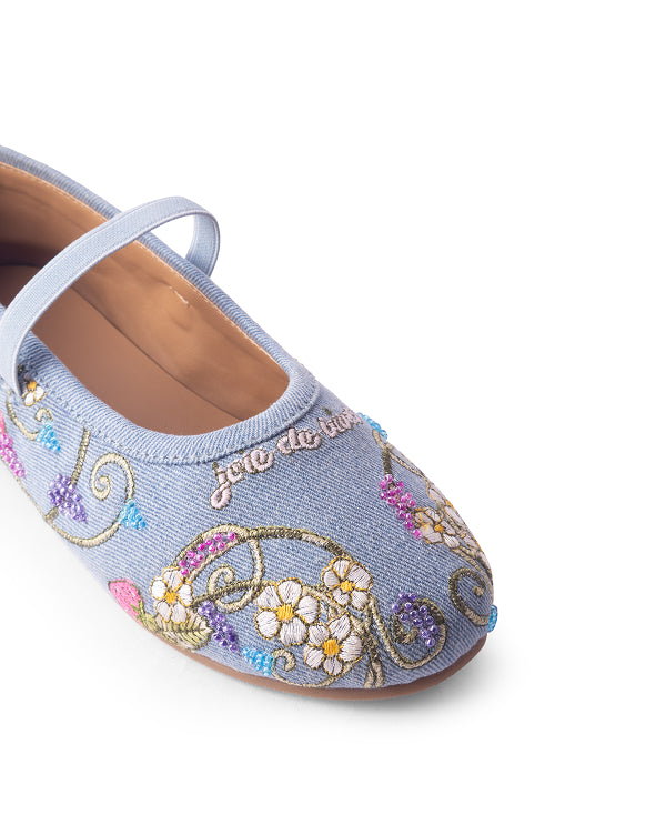 Blue Belle : Kids Ballet Flats