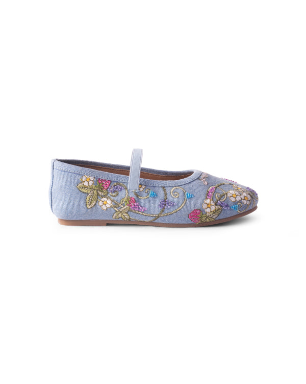 Blue Belle : Kids Ballet Flats