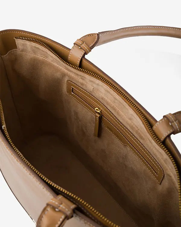 Brown to Business : Tote Bag - Brown - Handcrafted - Tote Bag - Fizzy Goblet