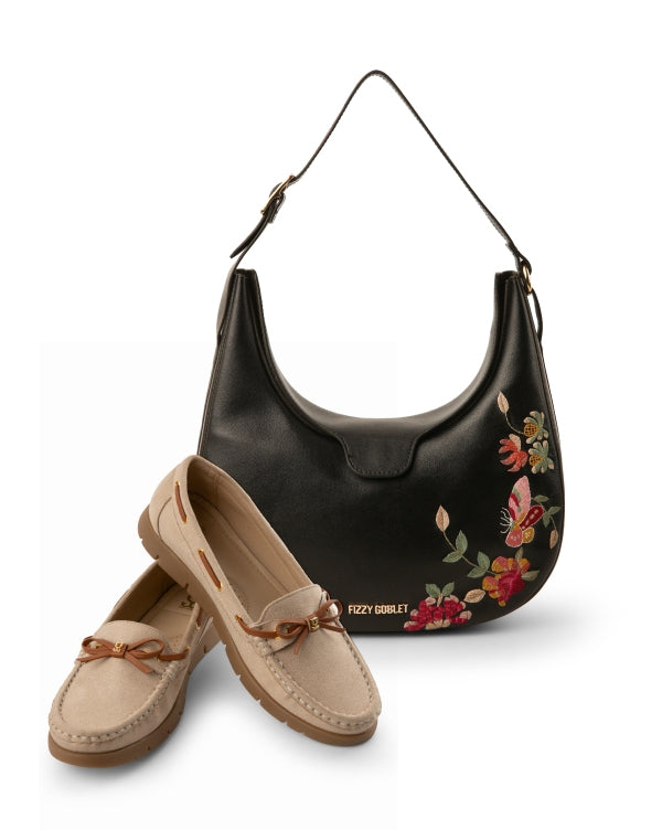 Bundle : Cherry Berry Hobo Bag & Strong Ties Loafers