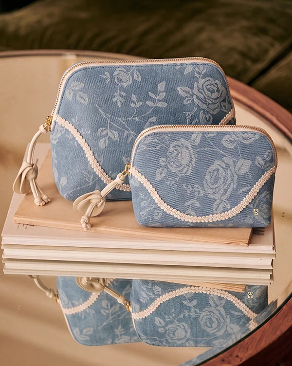 Denim Daydream : Pouches - Blue - Fizzy Goblet - Handcrafted