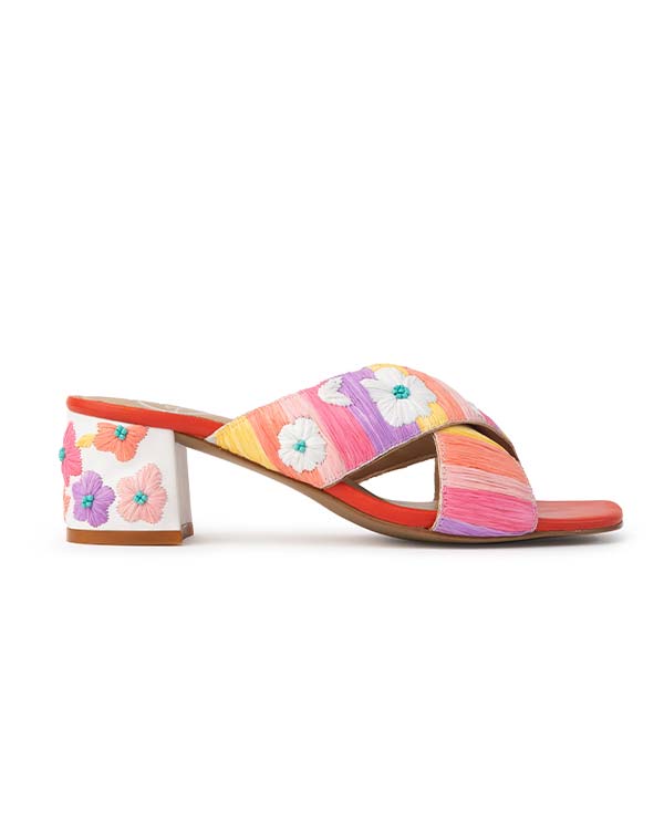 Orange County Criss-Cross Block Heels