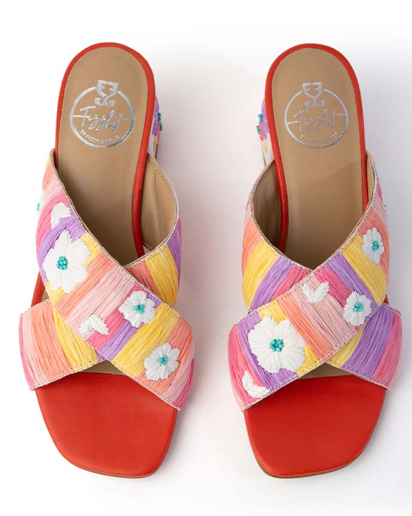 Orange County Criss-Cross Block Heels