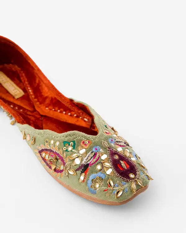 Floral Fiesta : Juttis - Handcrafted - Fizzy Goblet - Indian