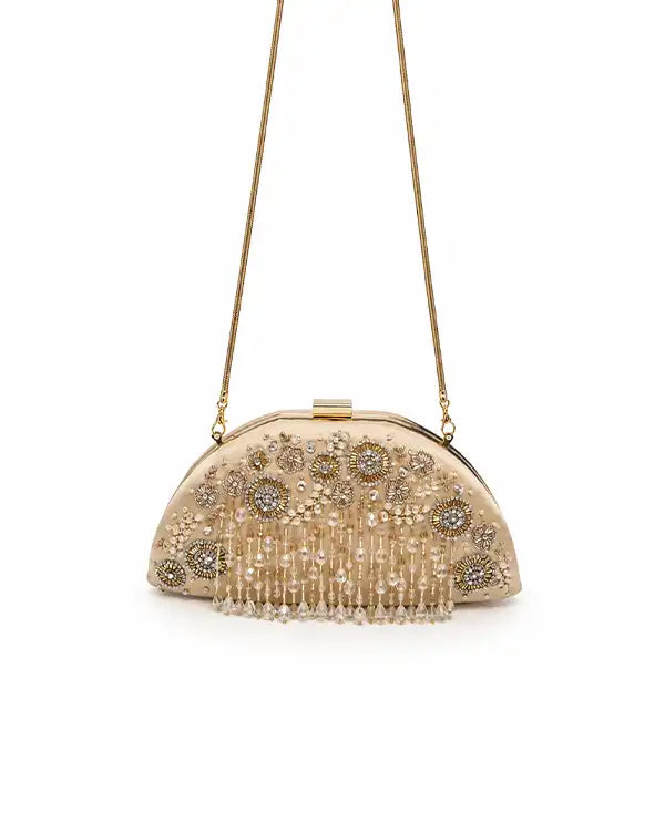 Golden Eclipse : Clutch Bag - Gold - Fizzy Goblet - Indian