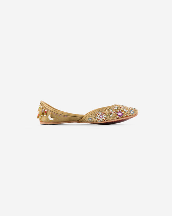 Mirage Glass Apart : Juttis - Gold - Handcrafted - Fizzy Goblet
