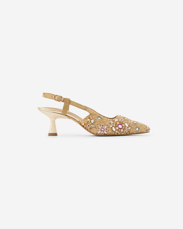 Noor Nights : Mule Heels - Fizzy Goblet - Handcrafted - Indian