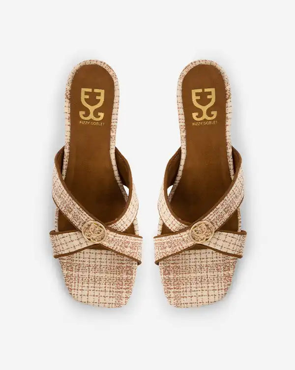 Oat of Control : Sandal Heels - Fizzy Goblet - Handcrafted - Indian - Heels