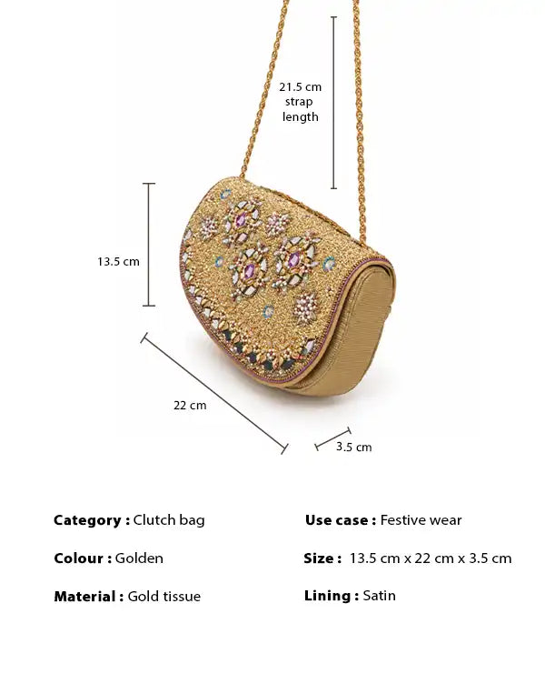 Zari Darling : Clutch Bag - Fizzy Goblet - Indian - Handcrafted