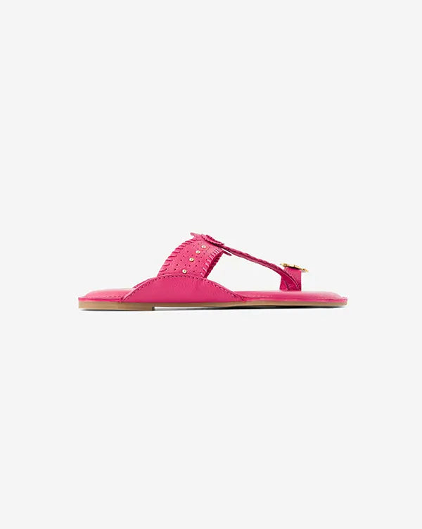 Gulab : Kolha Flats - Fizzy goblet - Handcrafted - Indian - Pink