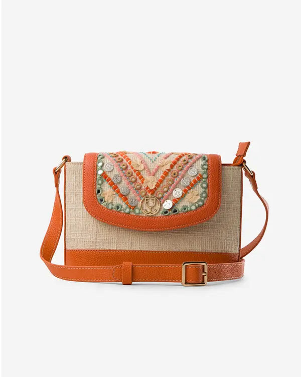 Lucky Orange : Sling Bag - Handcrafted - Fizzy Goblet