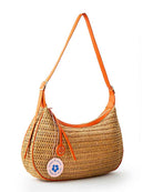 Hammock Hobo Bag With Handwoven Raffia