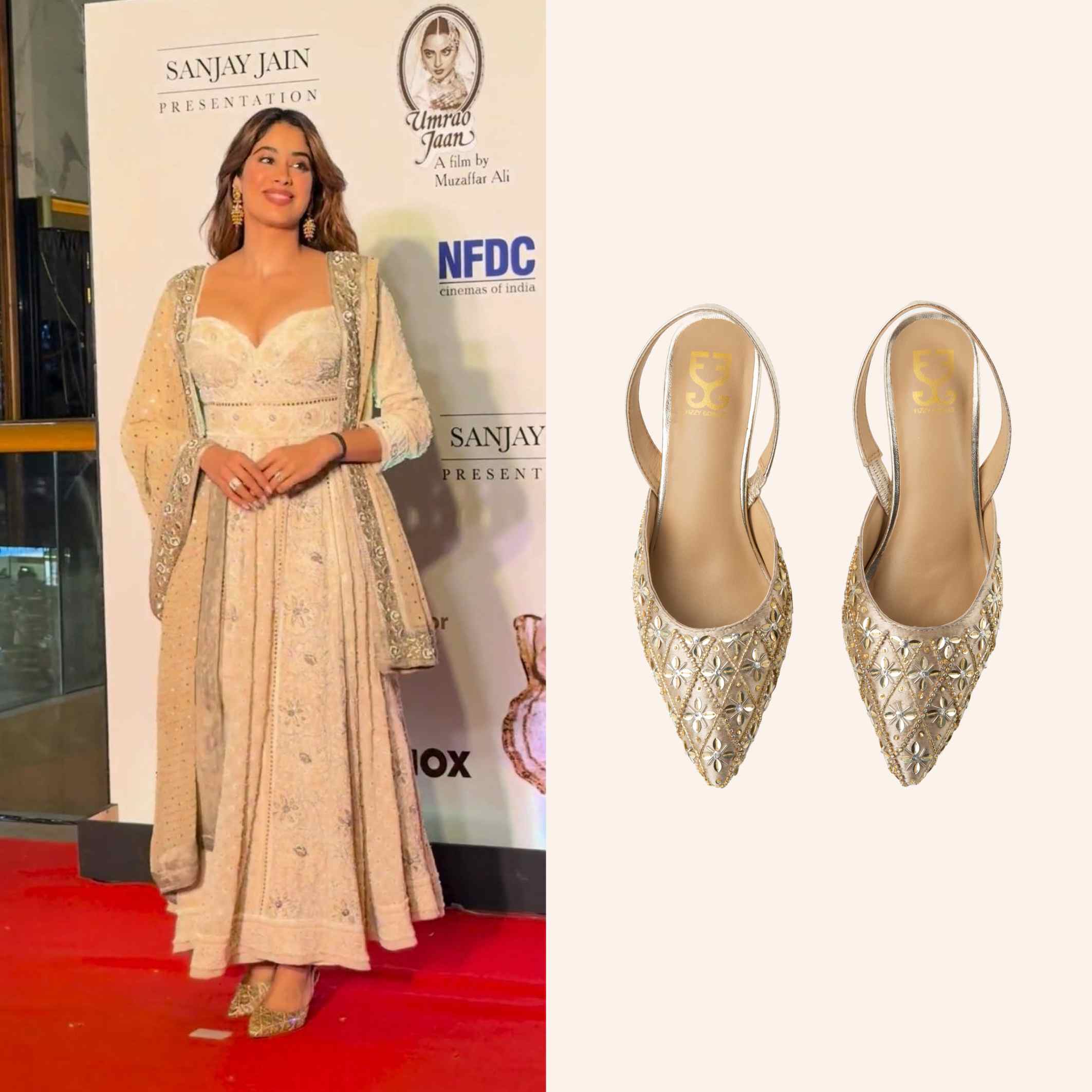 Janhvi Kapoor in Starstruck : Salsa Mule Heels - Kareena Kapoor Khan x Fizzy Goblet - Limited Edition