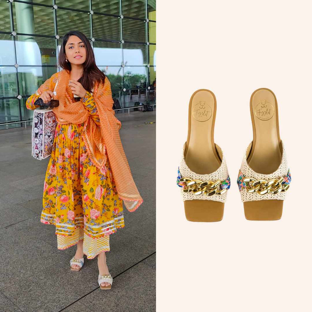 Mrunal Thakur in Cha Cha Cha Kitten Heels White