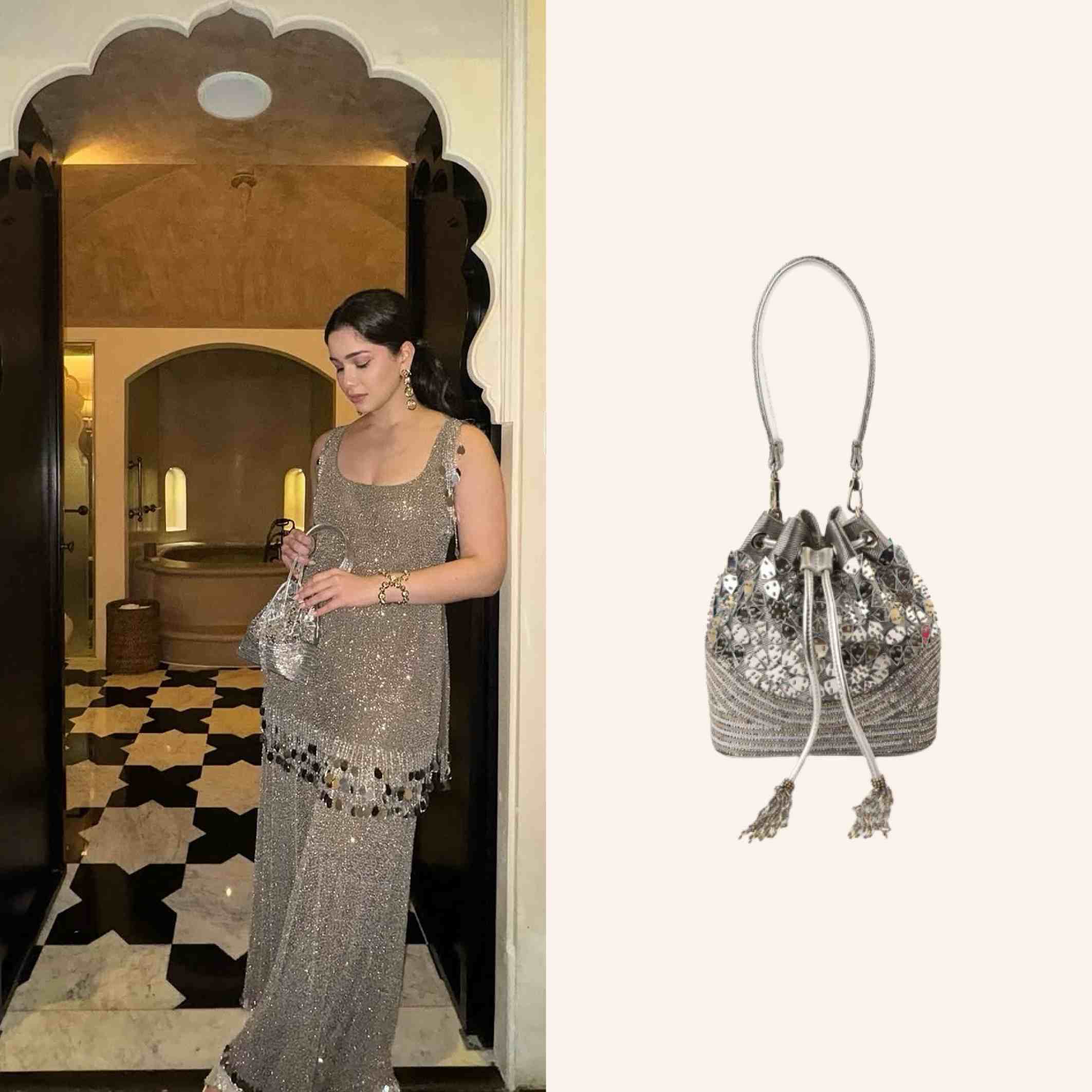 Sara Tendulkar with Looking Glass: Potli