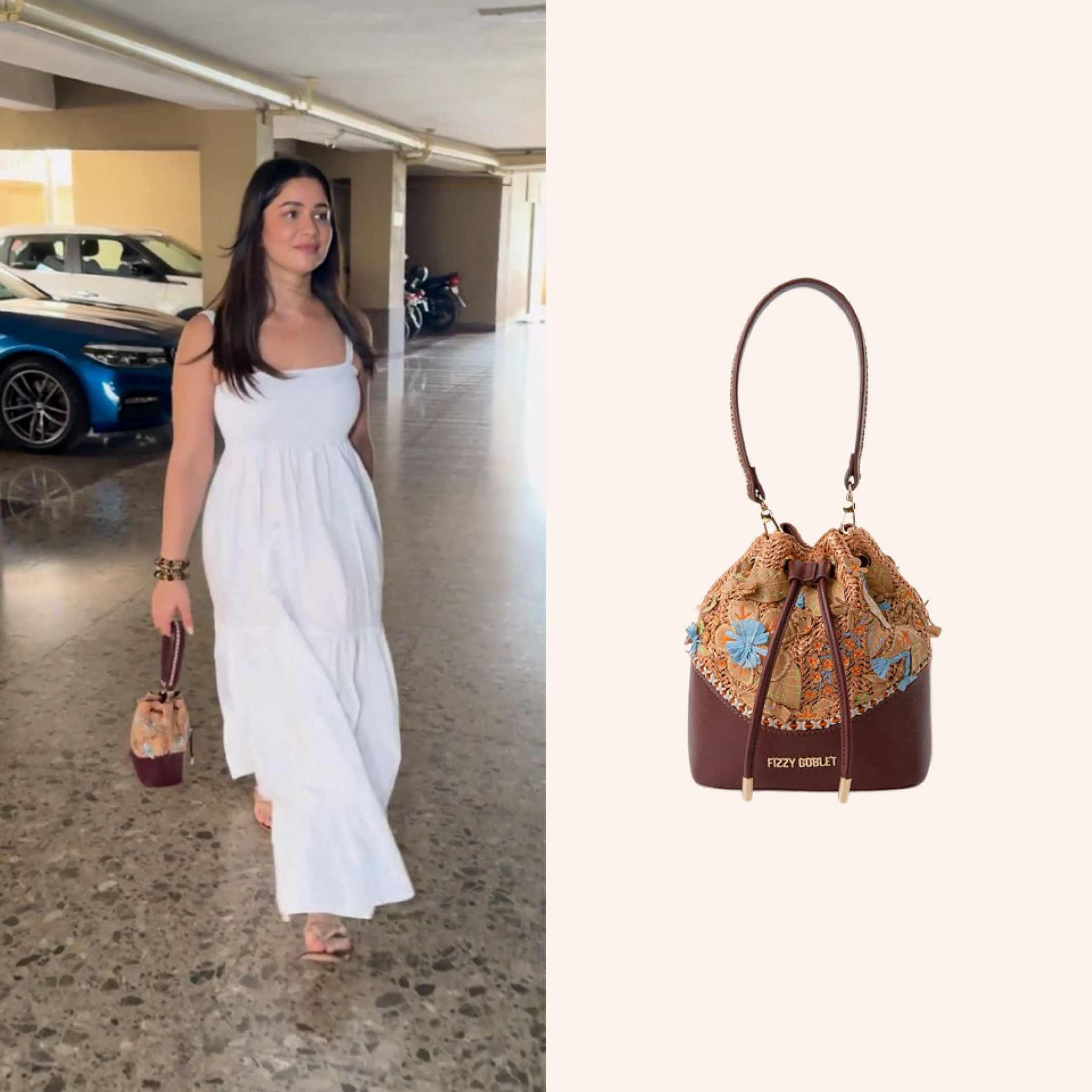 Sara Tendulkar with Burnt Sugar : Bucket Bag