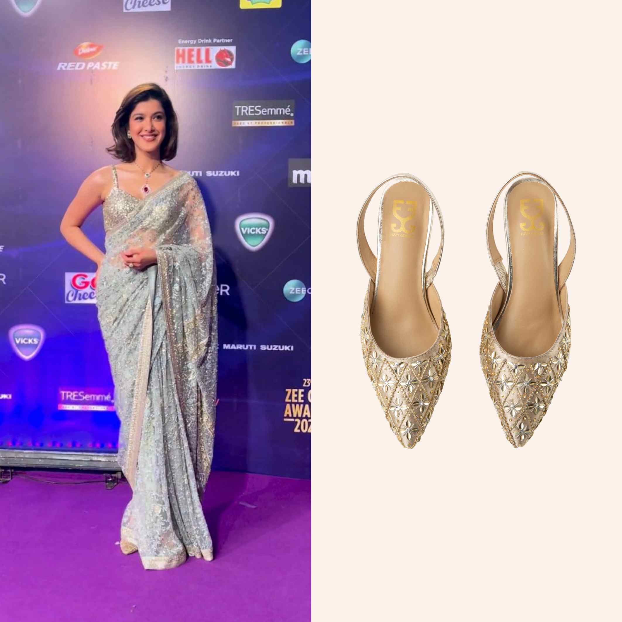 Shanaya Kapoor in Starstruck Salsa Mule Heels - Kareena Kapoor Khan x Fizzy Goblet - Limited Edition