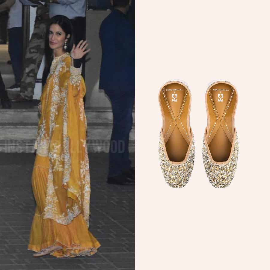 Katrina Kaif in Glitterbomb Juttis