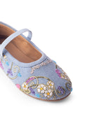 Blue Belle : Kids Ballet Flats