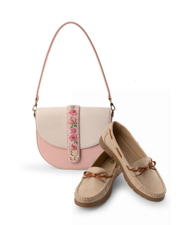 Bundle : Cotton Blossom Saddle Bag & Strong Ties Loafers