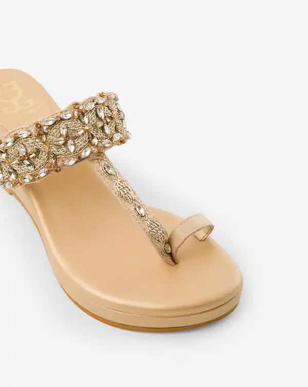 Crown Jewel : Kolha Wedges - Fizzy Goblet - Indian - Handcrafted