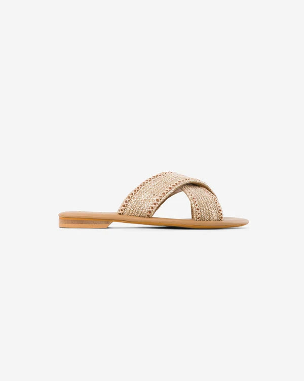 Dune it Right : Criss Cross Sandals - Multi - Handcrafted - Fizzy Goblet