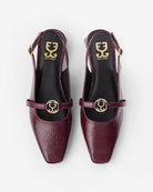 Ruby Tuesday : Slingback Mules - Ruby - Handcrafted - Fizzy Goblet