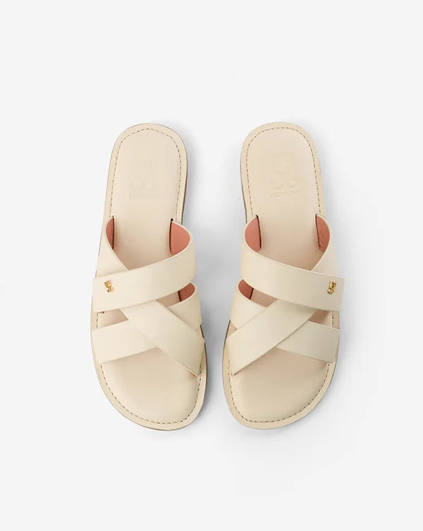 Sea Salt : Sandals - Off White - Handcrafted - Fizzy Goblet