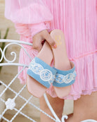 Denim Drizzle Sandals