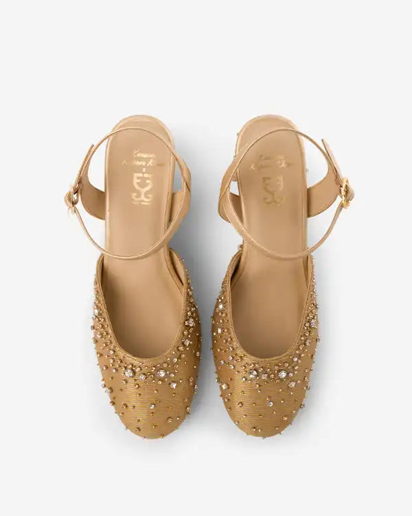 Dew Drops : Wedge Heels - Indian - Fizzy Goblet - Handcrafted