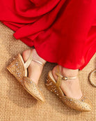 Dew Drops : Wedge Heels - Indian - Fizzy Goblet - Handcrafted