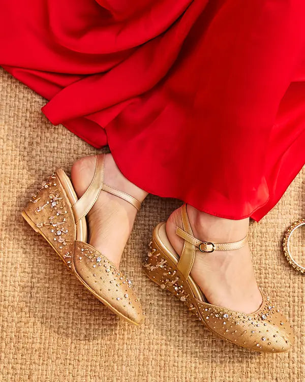 Dew Drops : Wedge Heels - Indian - Fizzy Goblet - Handcrafted
