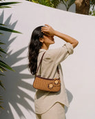 Rosé & Raffia : Shoulder Bag - Handcrafted - FIzzy Goblet 
