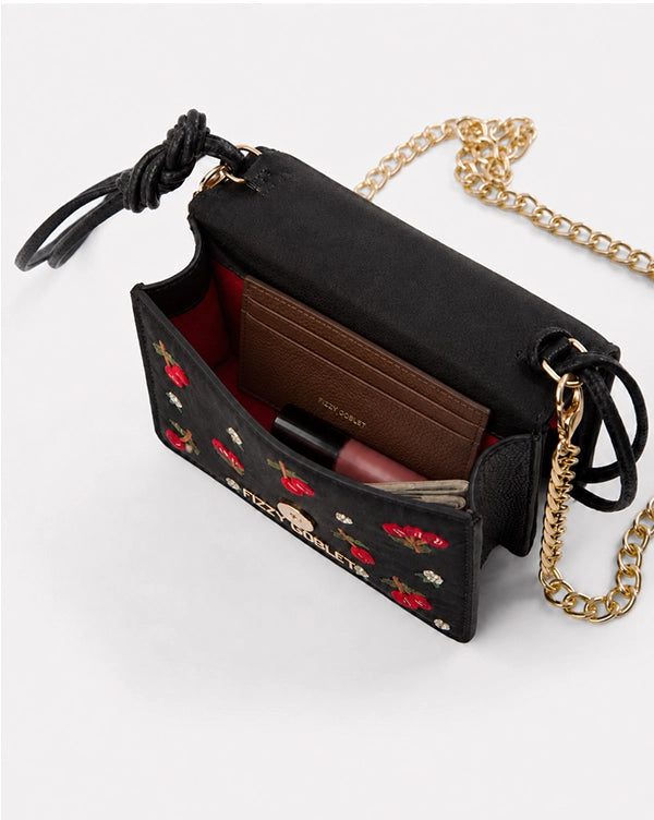 Ruby : Shoulder Bag - Mini - Black - Fizzy Goblet - Handcrafted