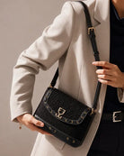 Tweed Dreams : Shoulder Bag - Fizzy Goblet - Handcrafted - Black