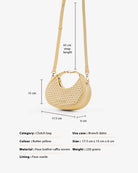 Hive & Seek: Mini Hobo Bag - Butter Yellow - Handcrafted - Fizzy Goblet 