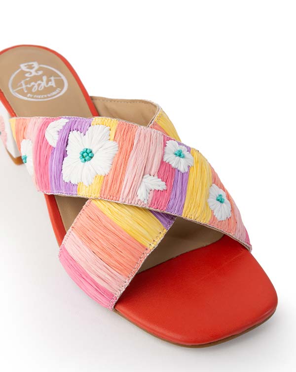 Orange County Criss-Cross Block Heels