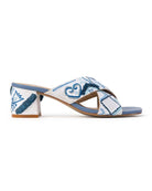 Santorini Criss-Cross Block Heels