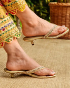 Gilt Trip : Strappy Heels - Fizzy Goblet - Handcrafted - Indian