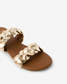 Golden Petals : Sandal Heels - Gold - Fizzy Goblet -Handcrafted
