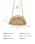 Golden Eclipse : Clutch Bag - Gold - Fizzy Goblet - Indian