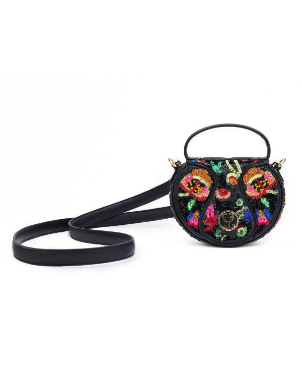 Buy Black Leather with Sequin Embroidery The Micro Bag – Fizzy Goblet