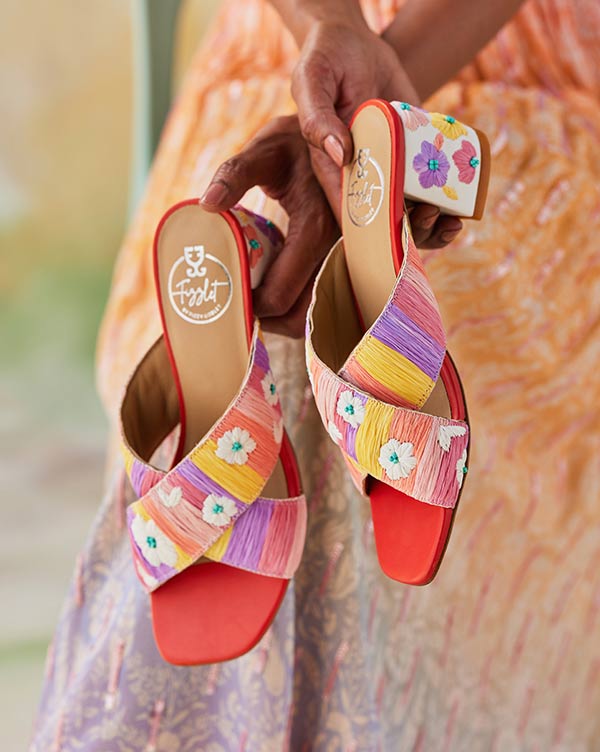 Orange County Criss-Cross Block Heels