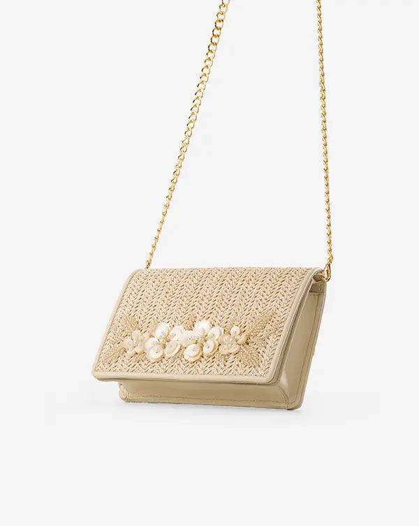 Pearl Pressure : Shoulder Bag - Pearls - Shoulder Bag - Handcrafted - Fizzy Goblet