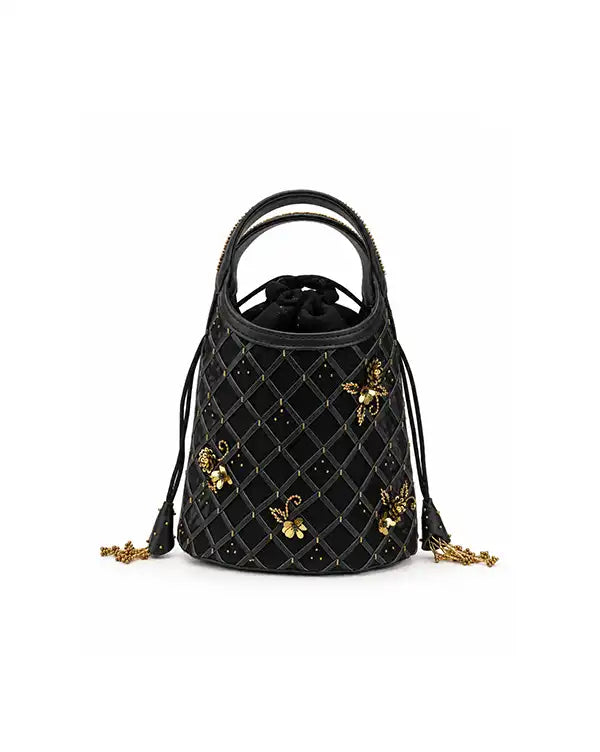 Queen B - Black : Potli Bag