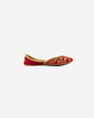 Red Velvet : Juttis - Fizzy Goblet - Handcrafted - Indian