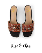 Rise & Chai Slipon Block Heels