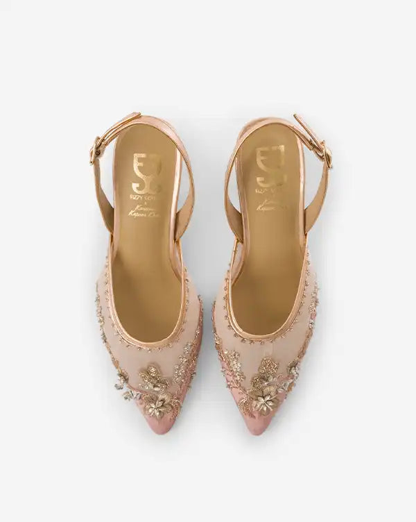 Rose Code : Sandal Heels - Fizzy Goblet - Handcarfted - Indian