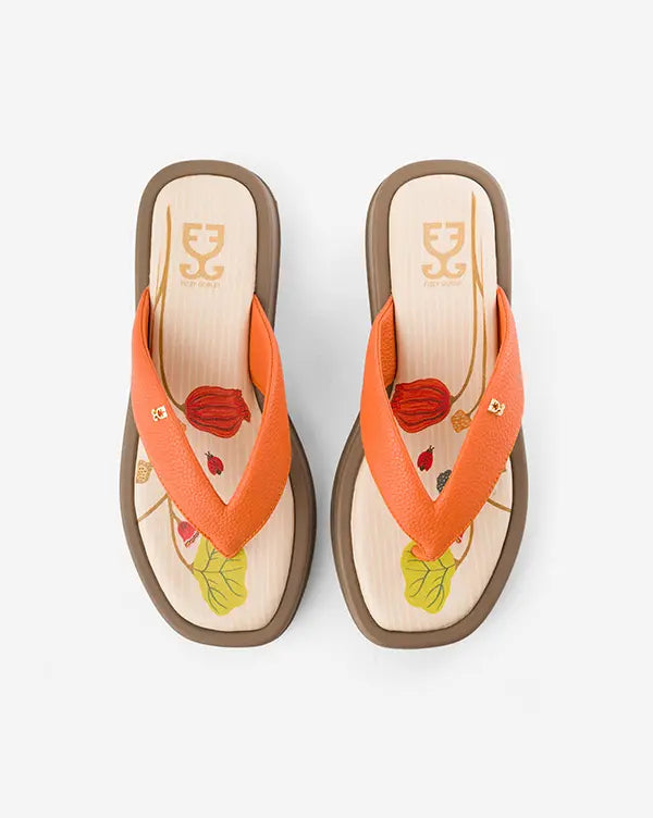 Sunny Hunny : Bomba Sliders - Orange _ Sliders - Handcrafted 